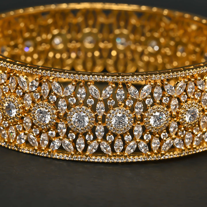 CZ Gold Finish Bangle