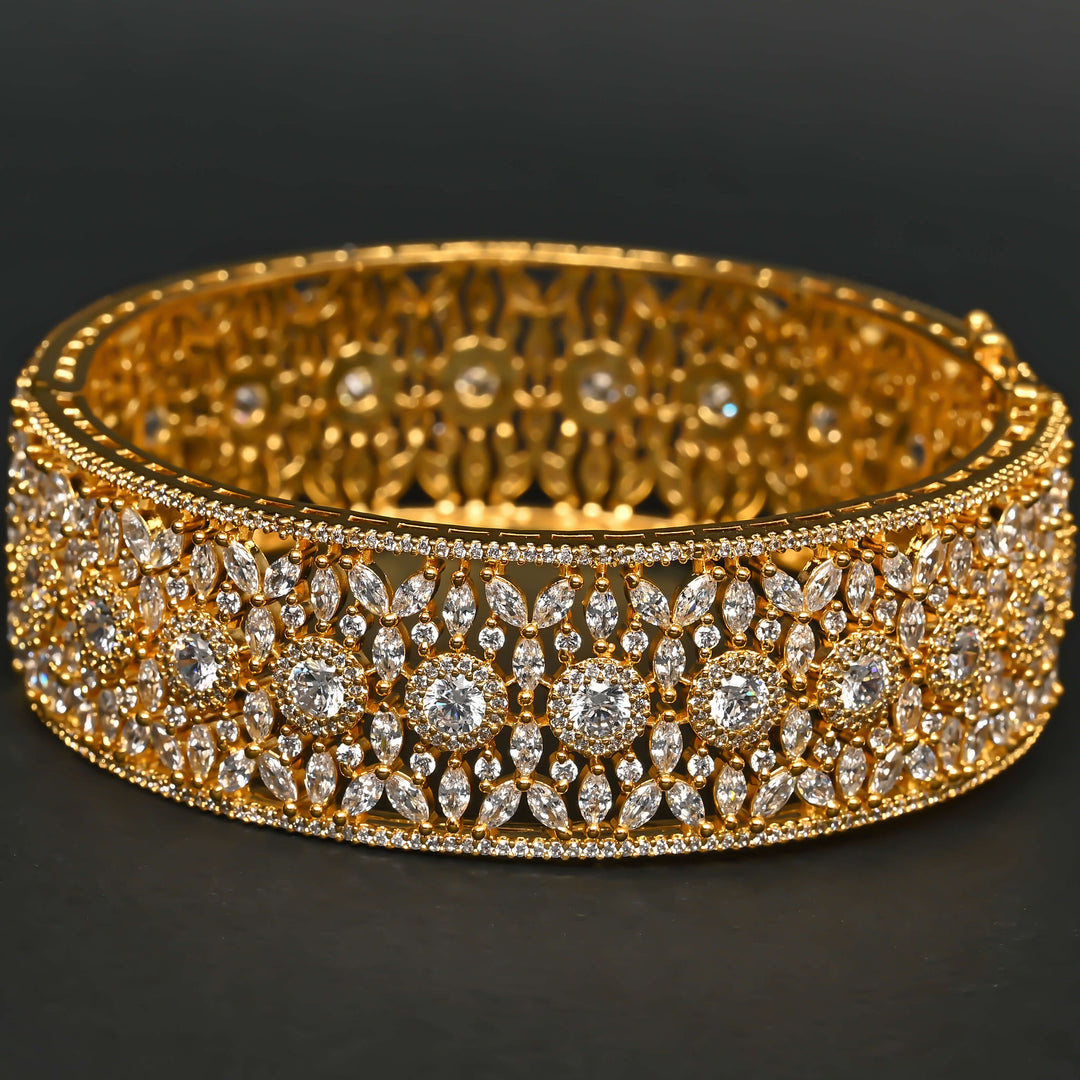 CZ Gold Finish Bangle