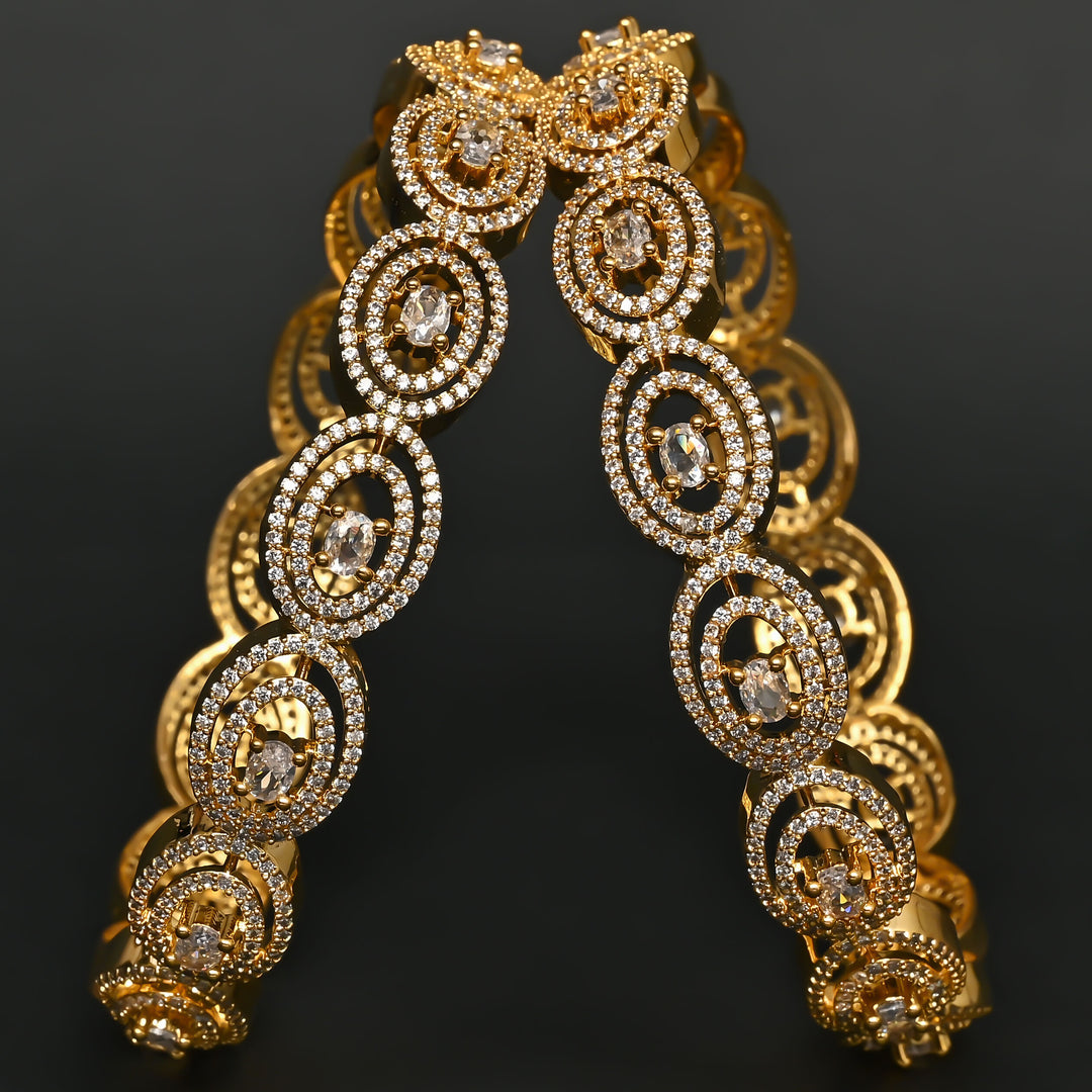 CZ Gold Finish Bangles