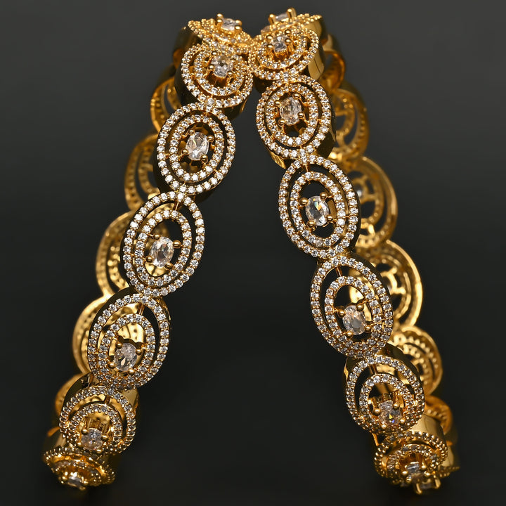CZ Gold Finish Bangles