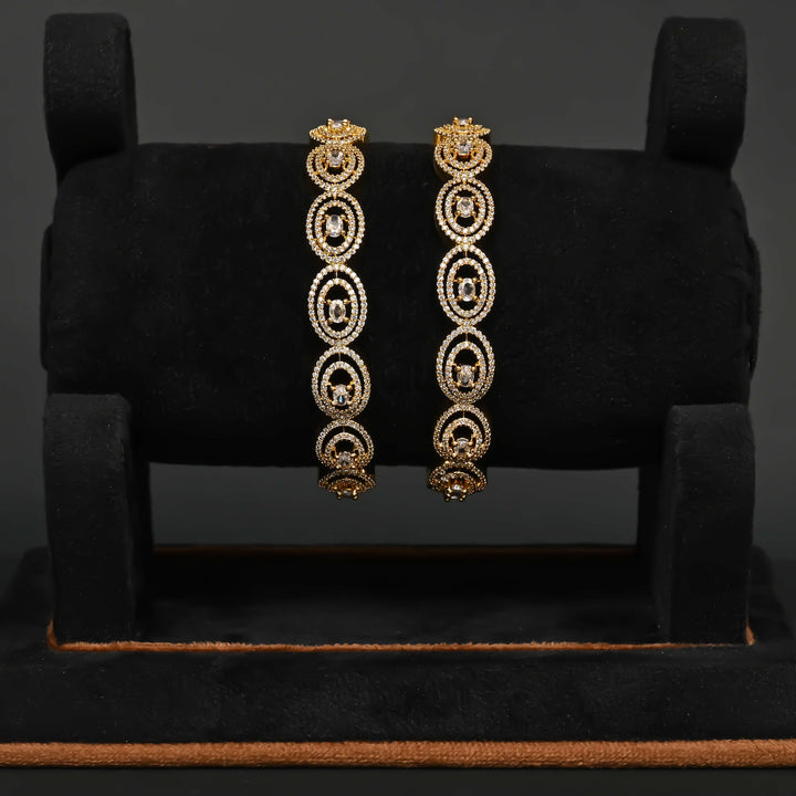 CZ Gold Finish Bangles