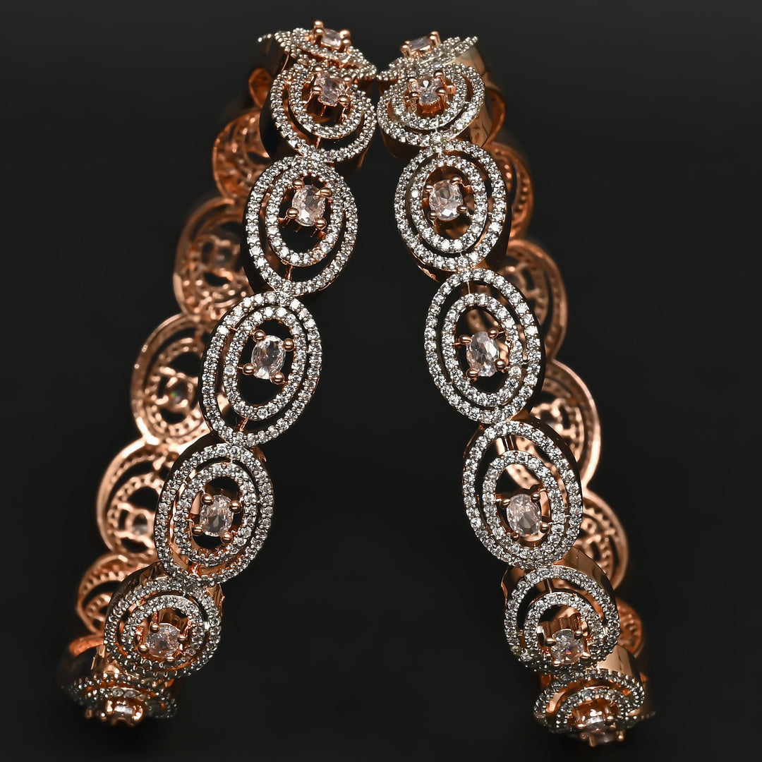 CZ Rose Gold Bangles