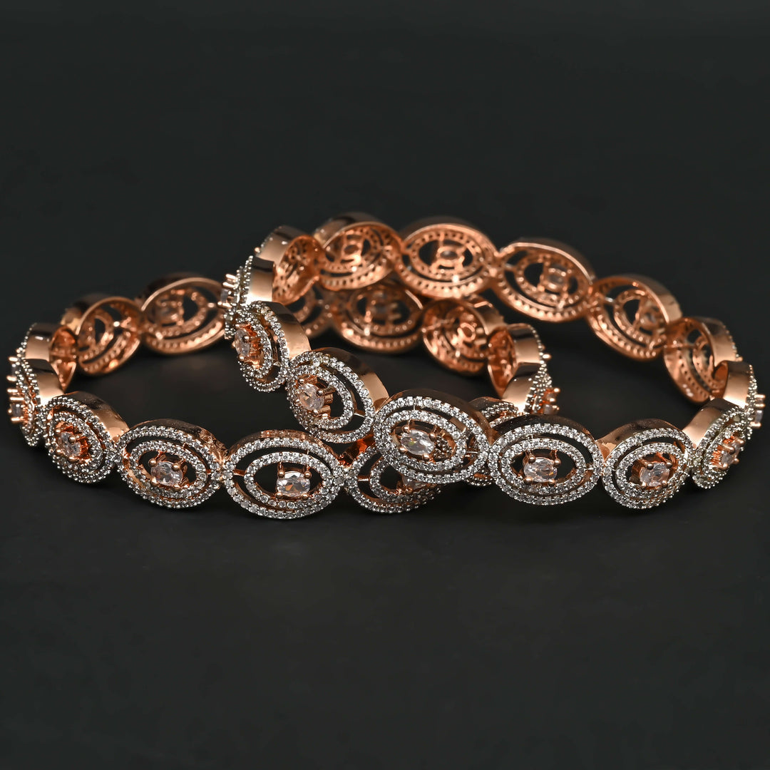 CZ Rose Gold Bangles