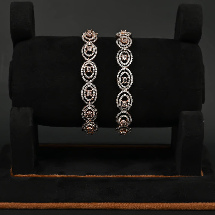 CZ Rose Gold Bangles