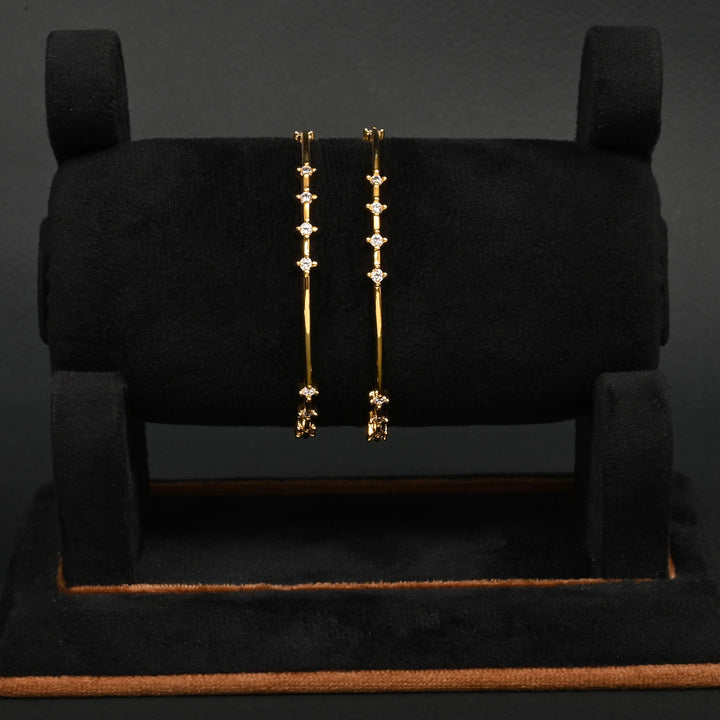 CZ Gold Finish Bangles