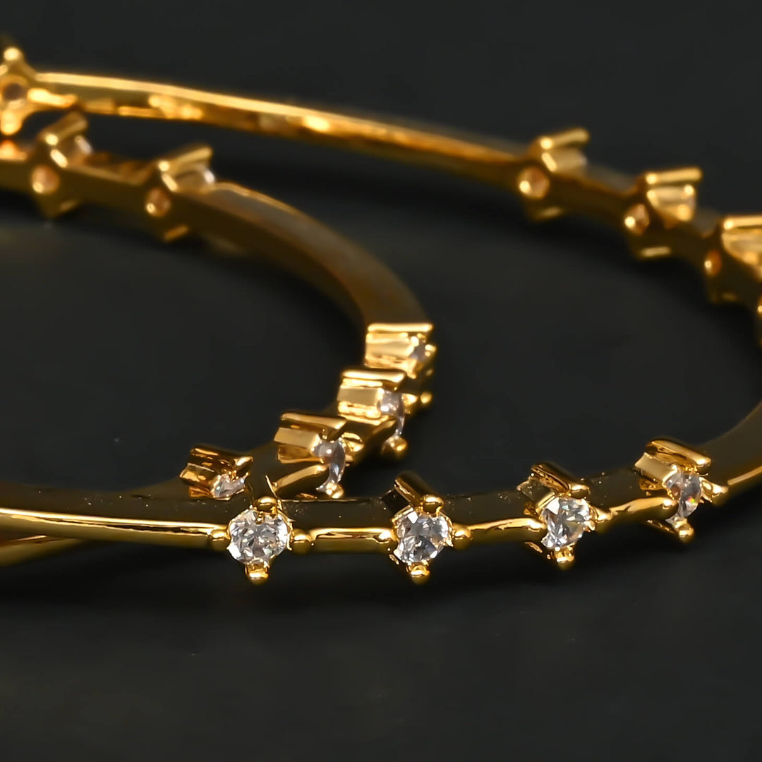 CZ Gold Finish Bangles