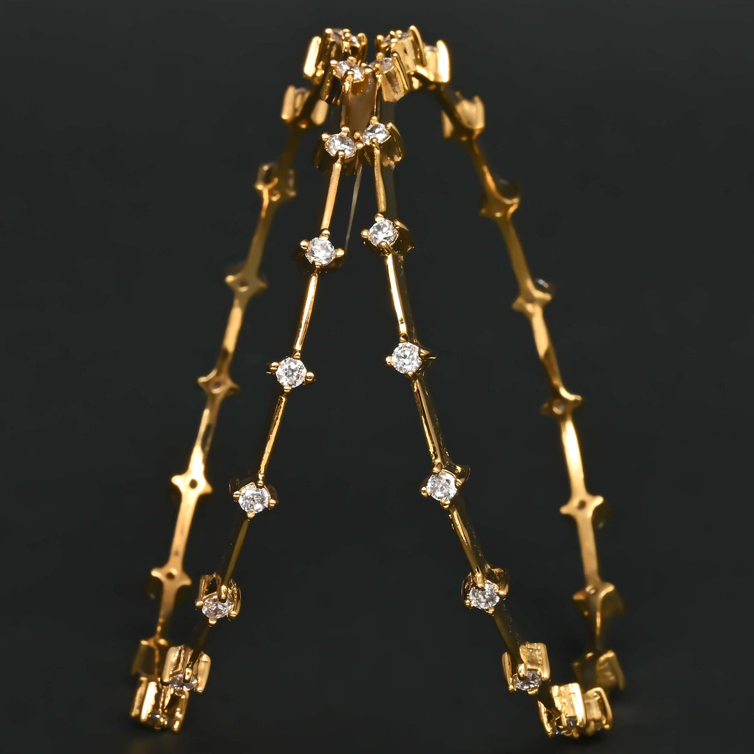 CZ Gold Finish Bangles