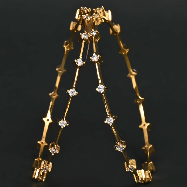 CZ Gold Finish Bangles
