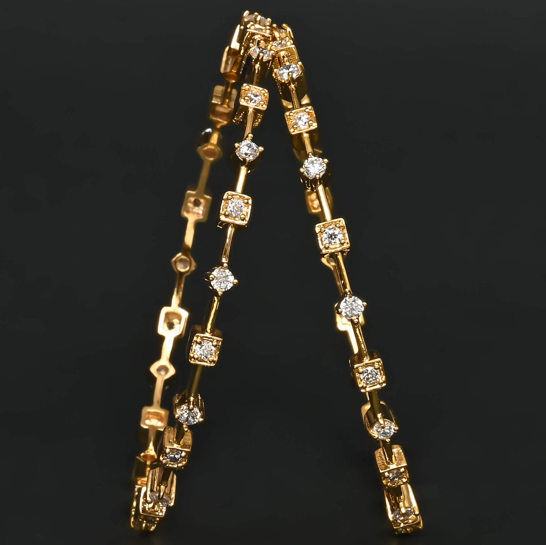 CZ Gold Finish Bangles