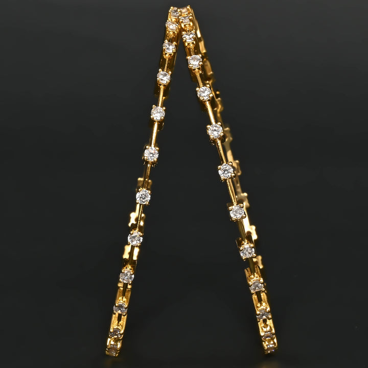 CZ Gold Finish Bangles