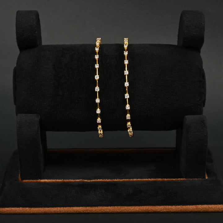 CZ Gold Finish Bangles