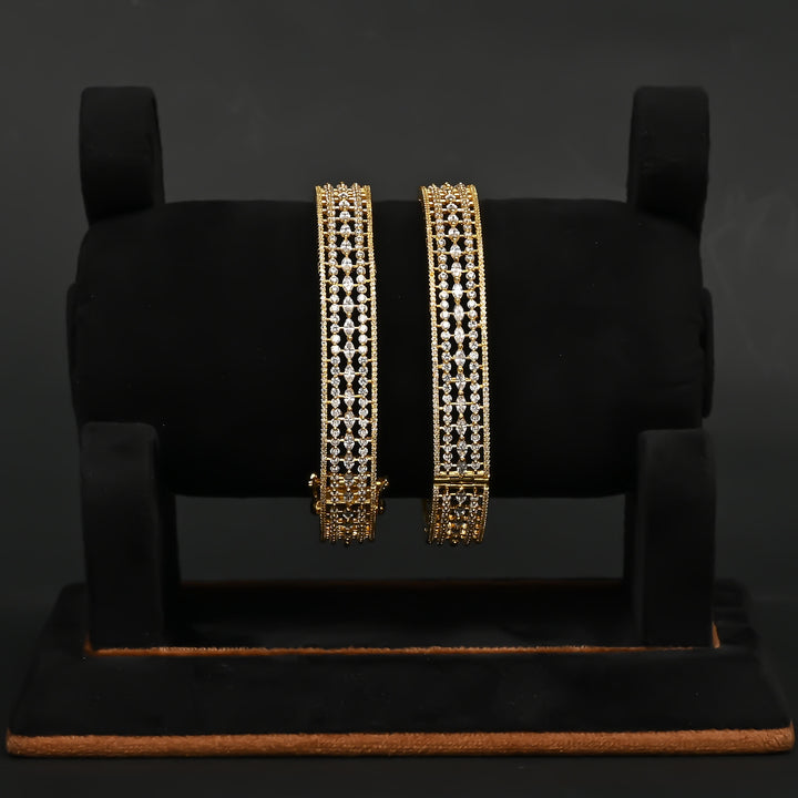 CZ Gold Finish Bangles