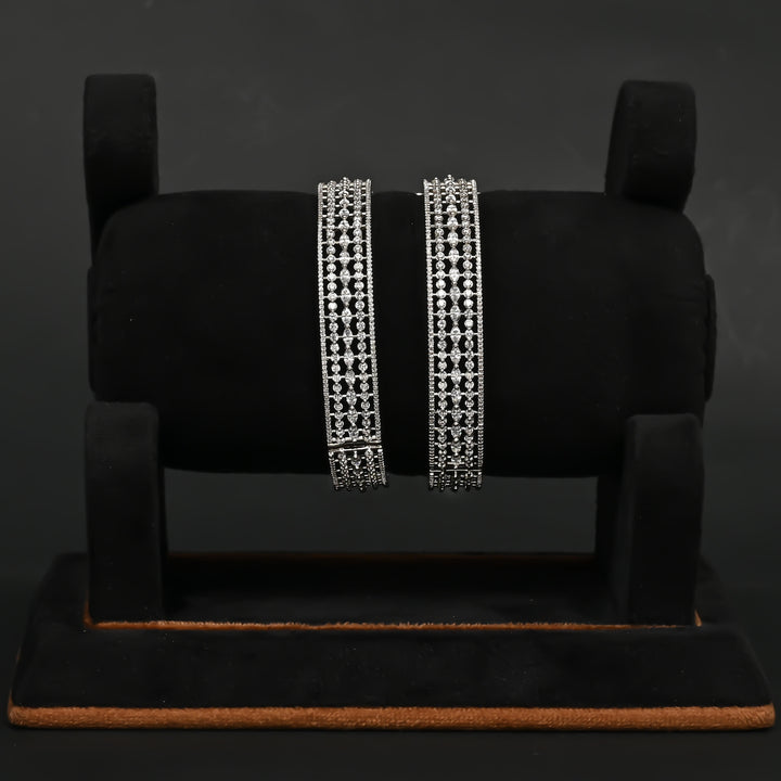 CZ White Gold Bangles