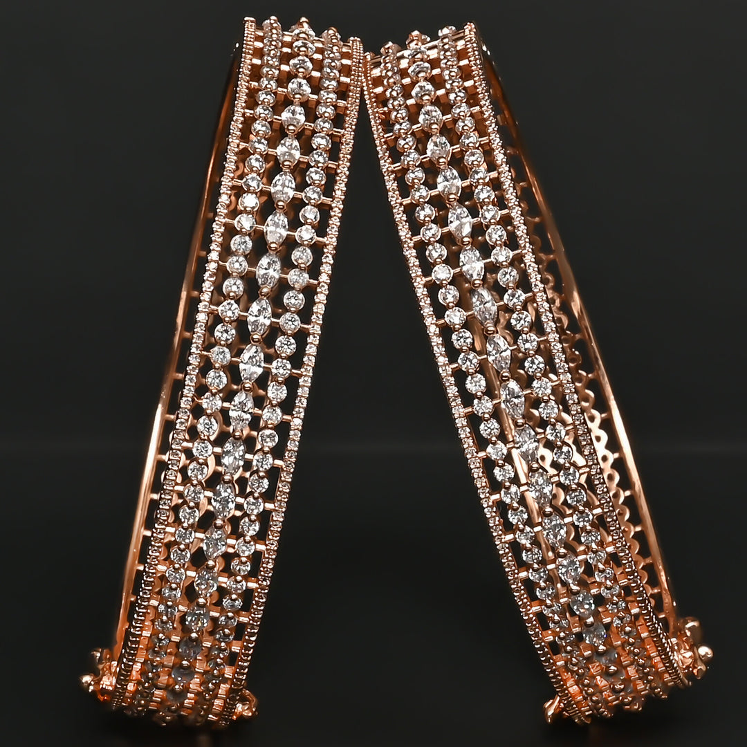 CZ Rose Gold Bangles