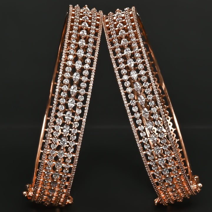 CZ Rose Gold Bangles
