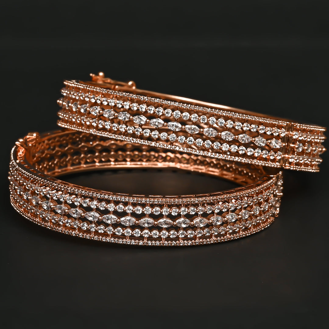 CZ Rose Gold Bangles