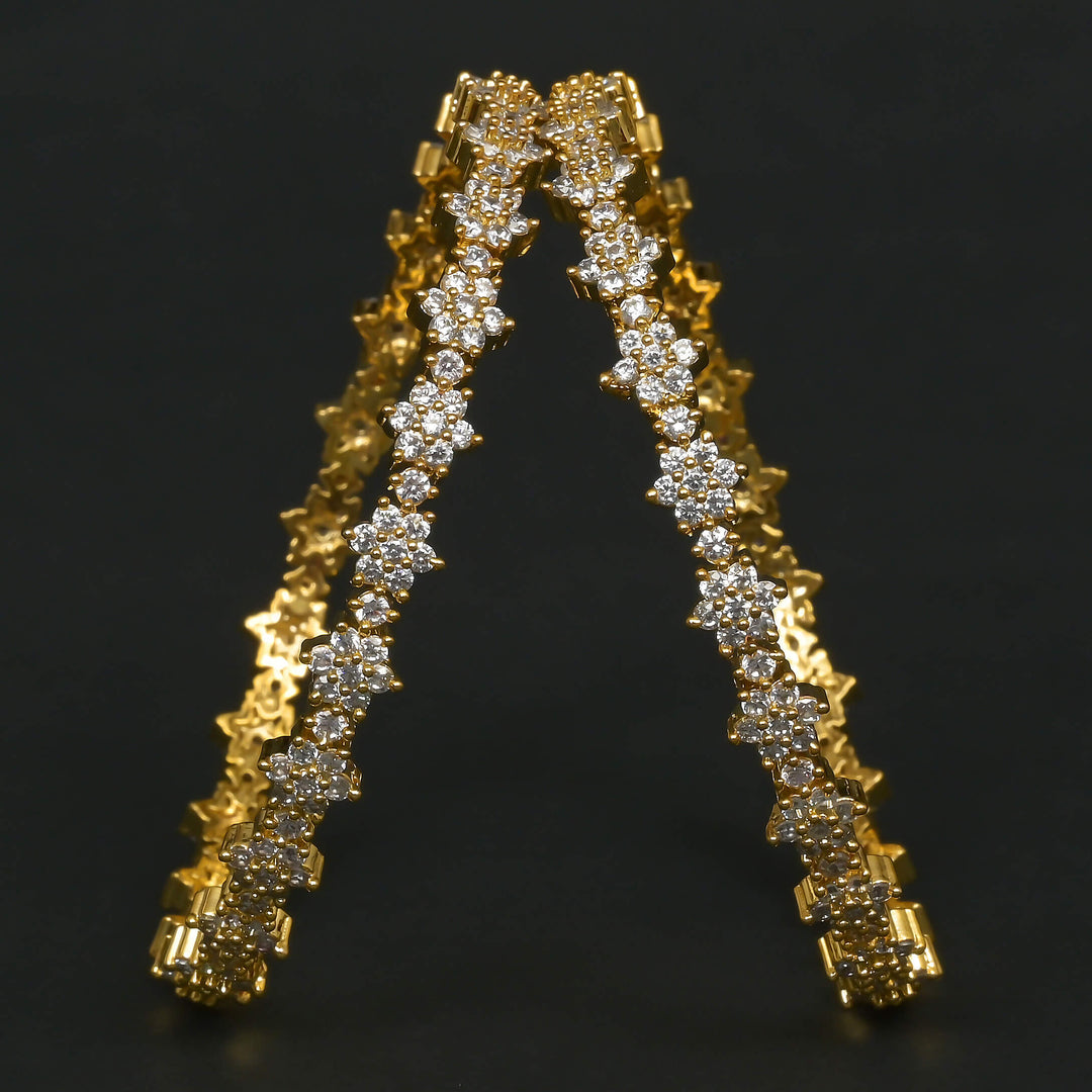 CZ Gold Finish Bangles