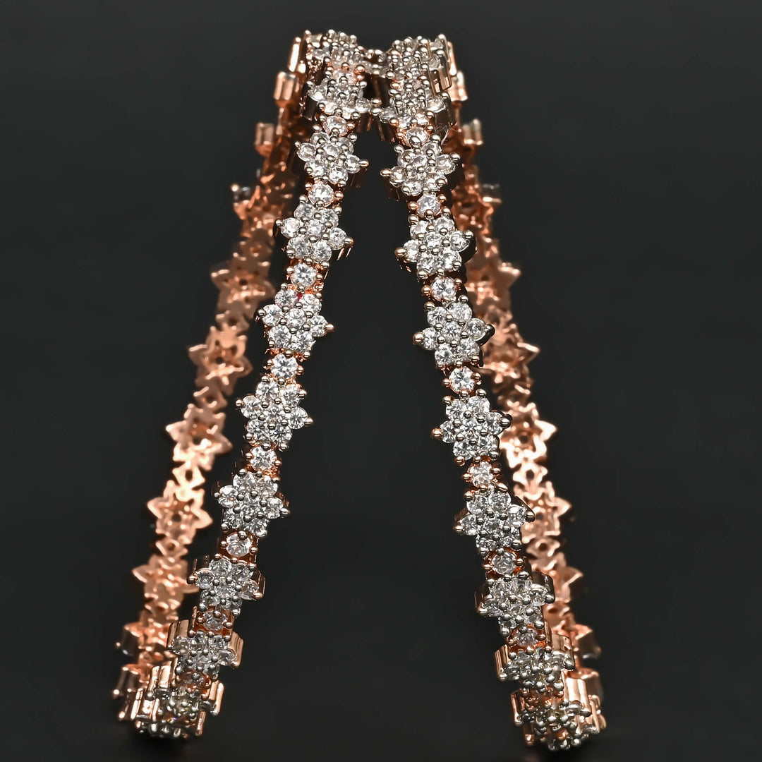 CZ Rose Gold Bangles