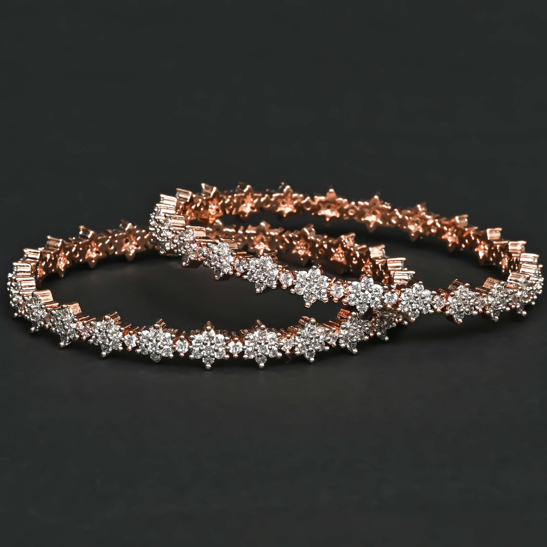 CZ Rose Gold Bangles
