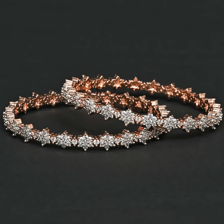 CZ Rose Gold Bangles