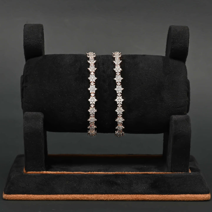 CZ Rose Gold Bangles