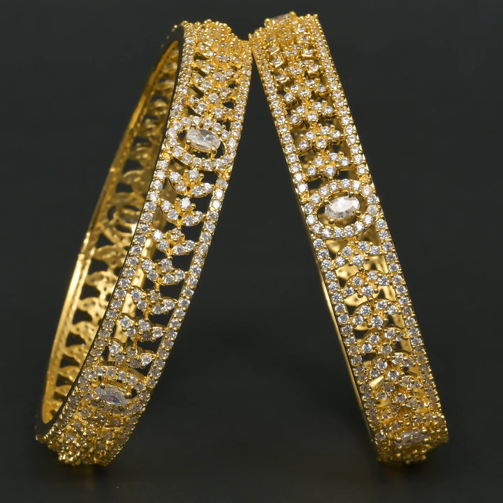 CZ Gold Finish Bangles