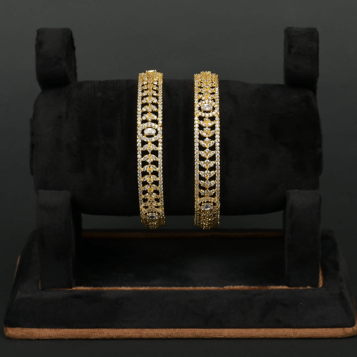 CZ Gold Finish Bangles