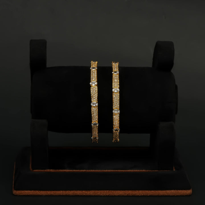 CZ Gold Finish Bangles