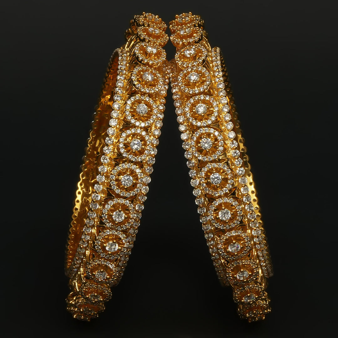 CZ Gold Finish Bangles