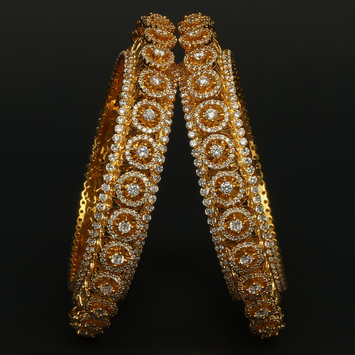 CZ Gold Finish Bangles