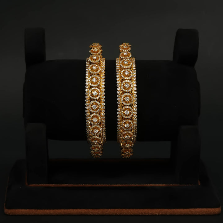 CZ Gold Finish Bangles