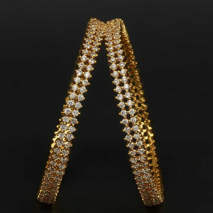 CZ Gold Finish Bangles