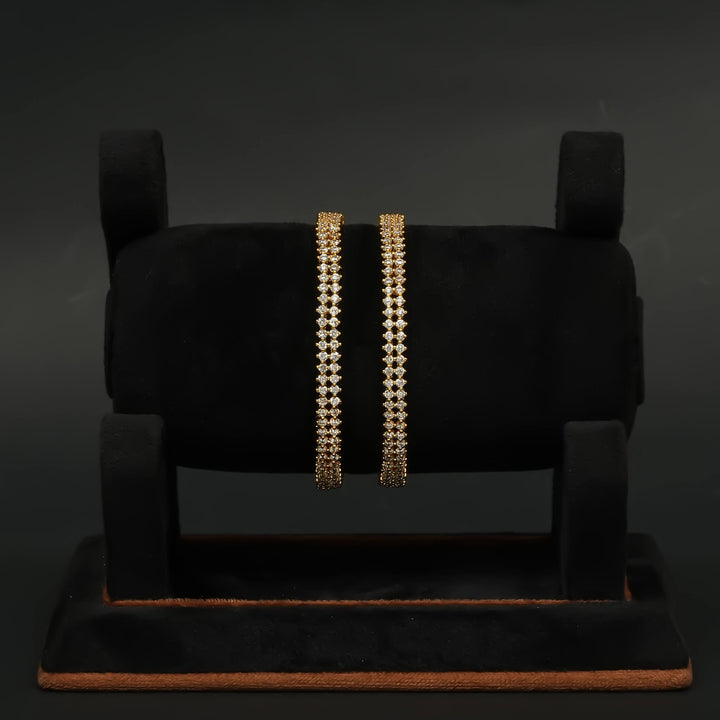CZ Gold Finish Bangles