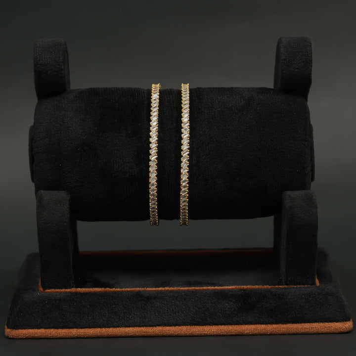 CZ Gold Finish Bangles