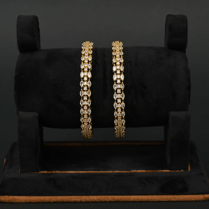 CZ Gold Finish Bangles