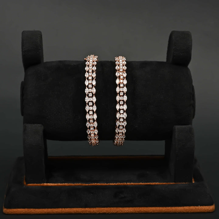 CZ Rose Gold Bangles