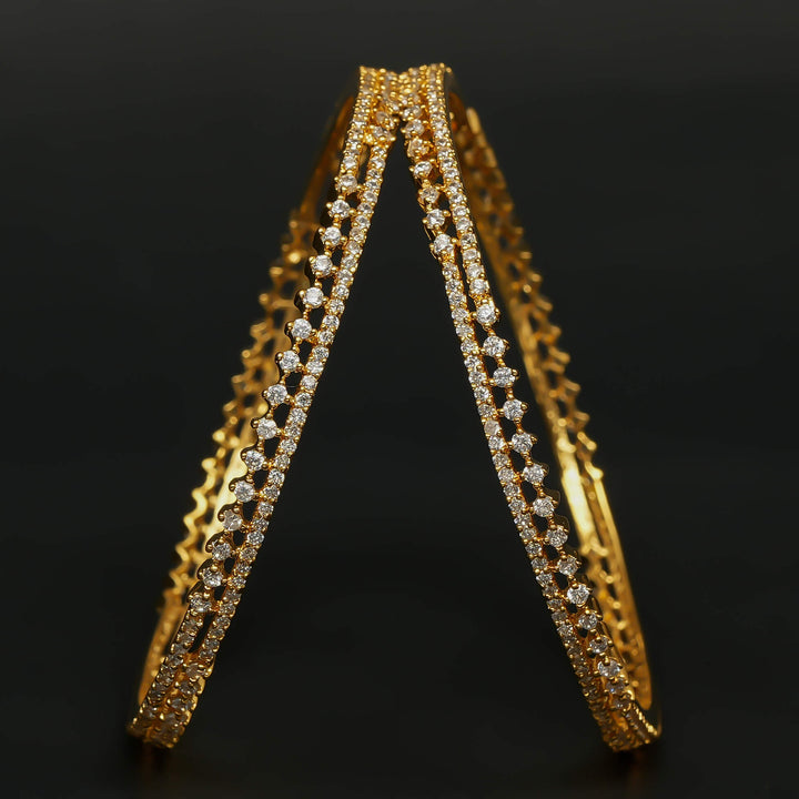 CZ Gold Finish Bangles
