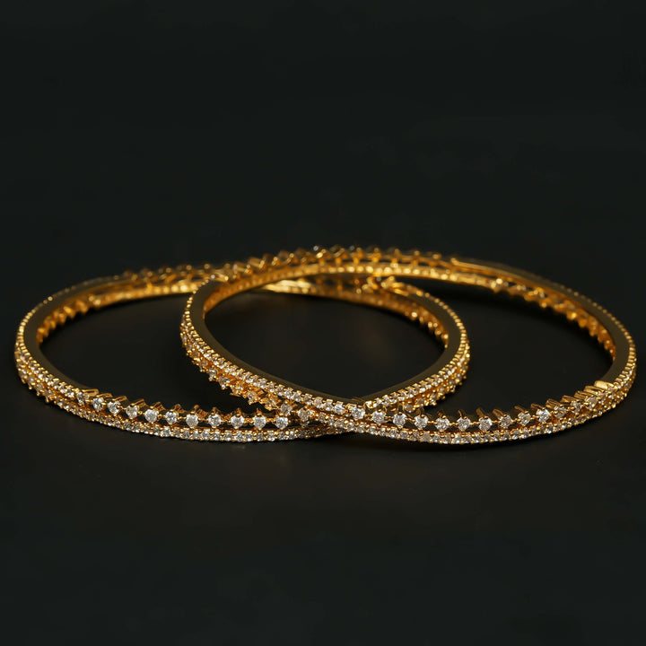 CZ Gold Finish Bangles