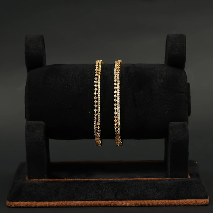 CZ Gold Finish Bangles