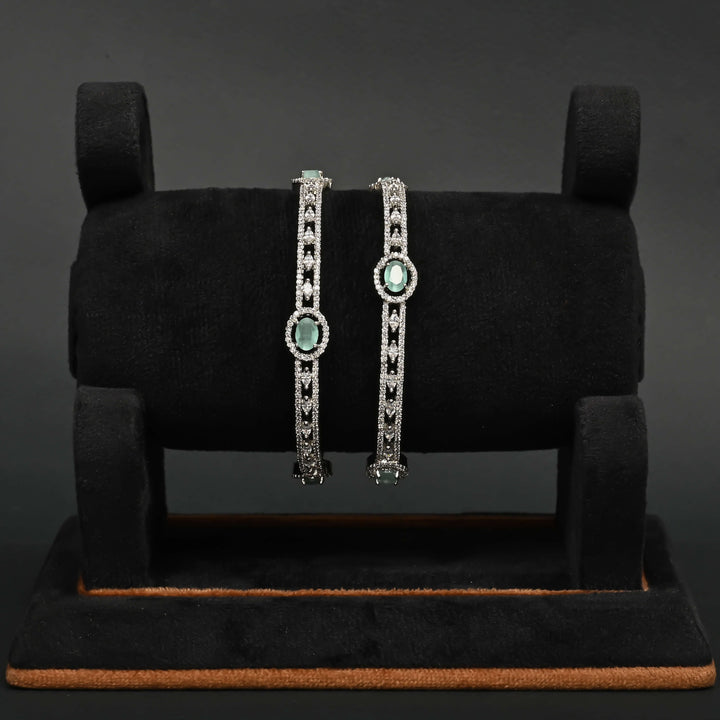 CZ White Gold Bangles