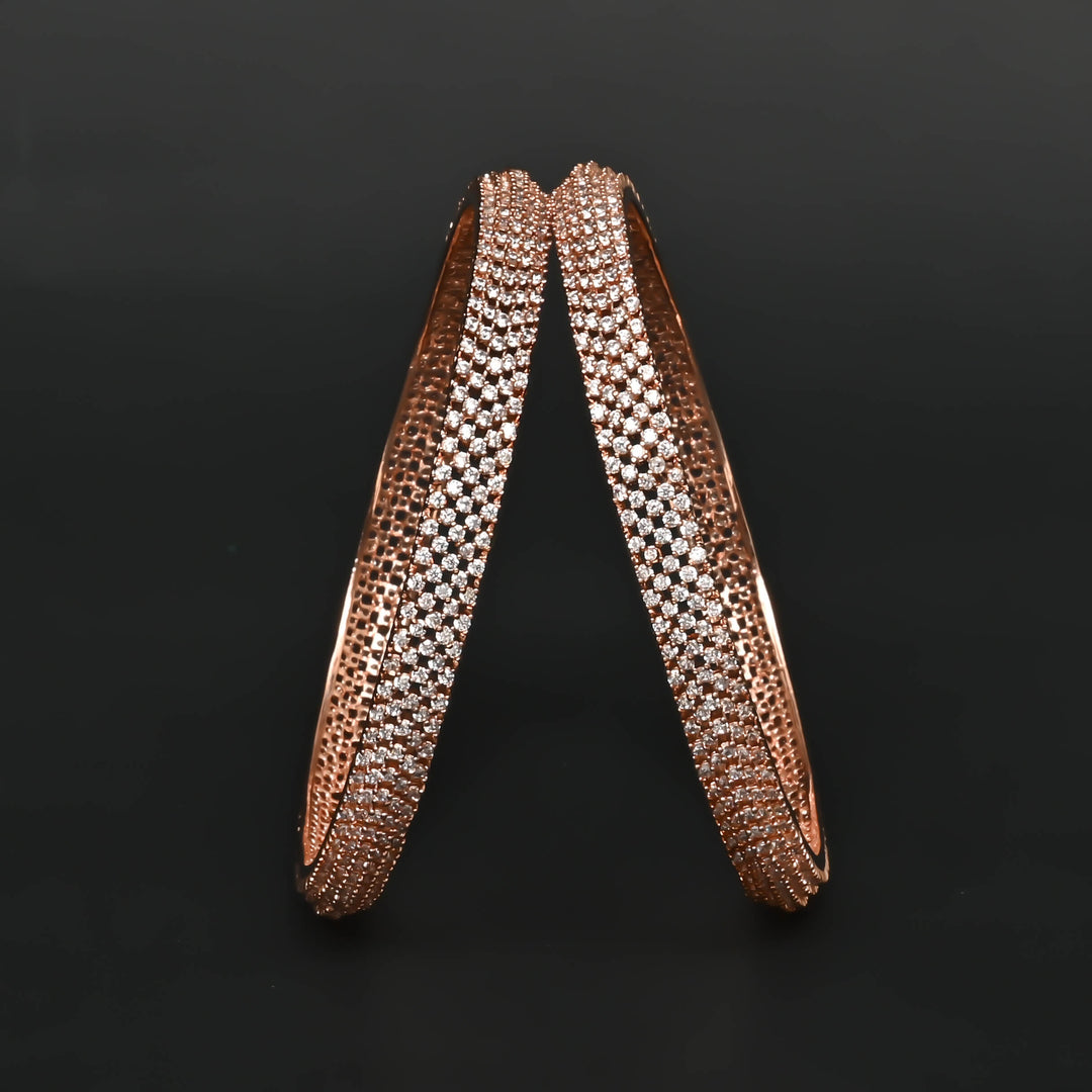 CZ Rose Gold Bangles