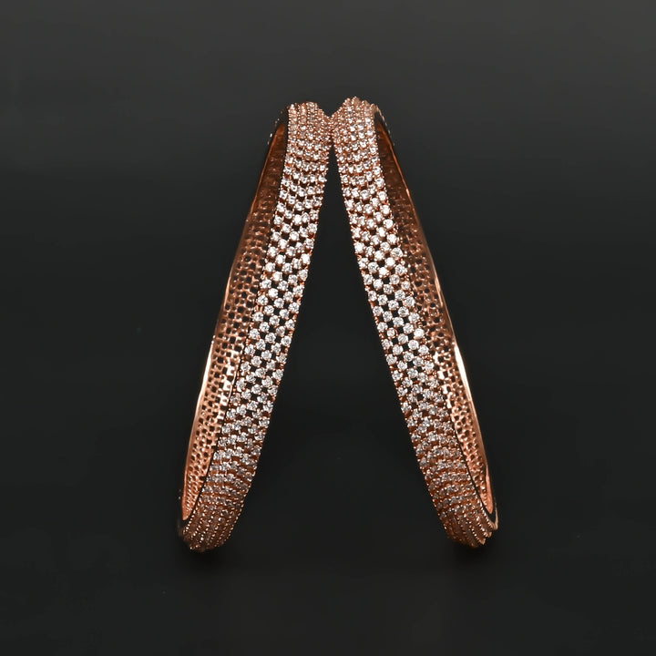 CZ Rose Gold Bangles