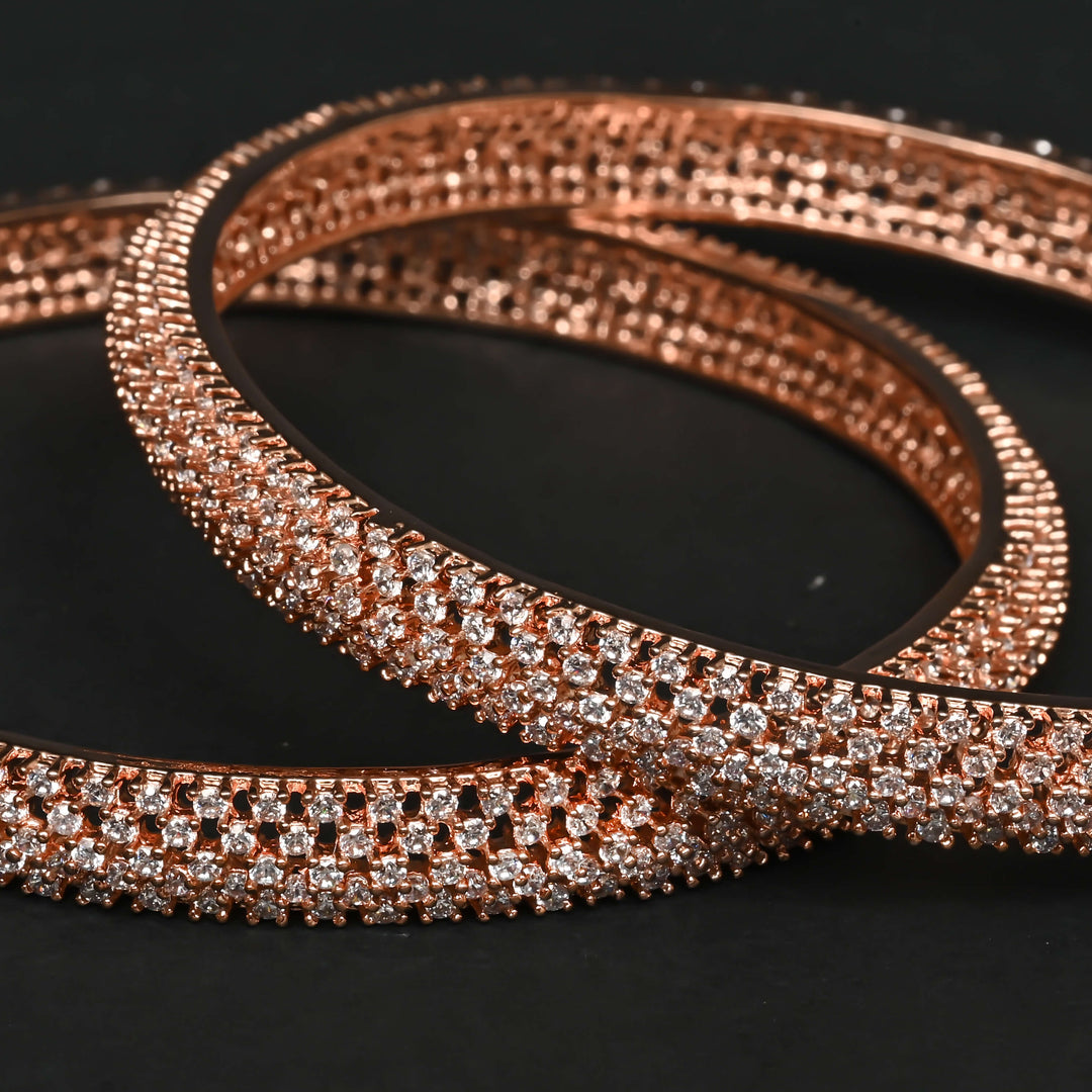 CZ Rose Gold Bangles