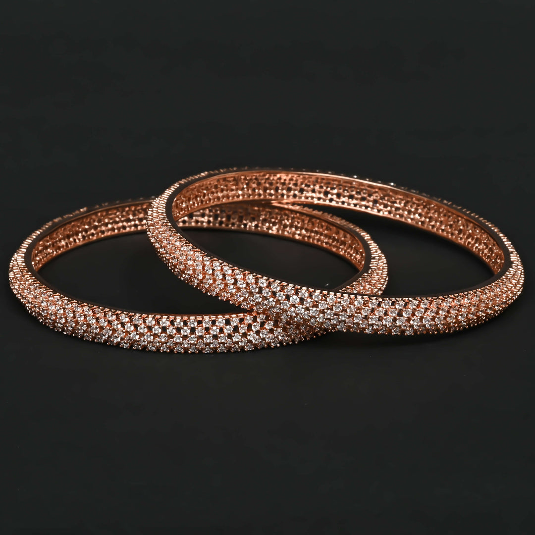 CZ Rose Gold Bangles