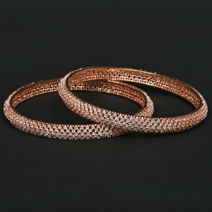 CZ Rose Gold Bangles