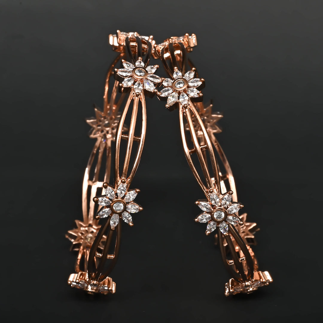 CZ Rose Gold Bangles