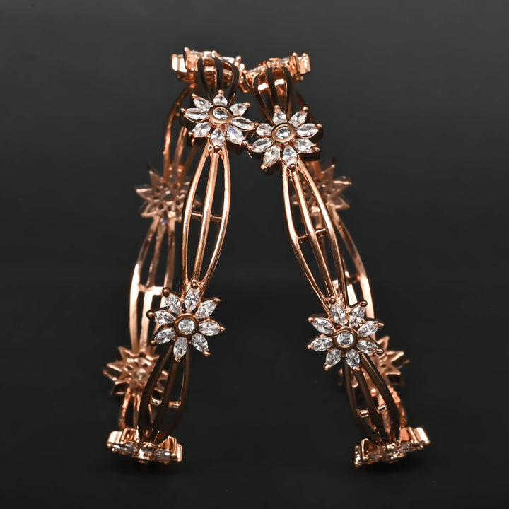 CZ Rose Gold Bangles