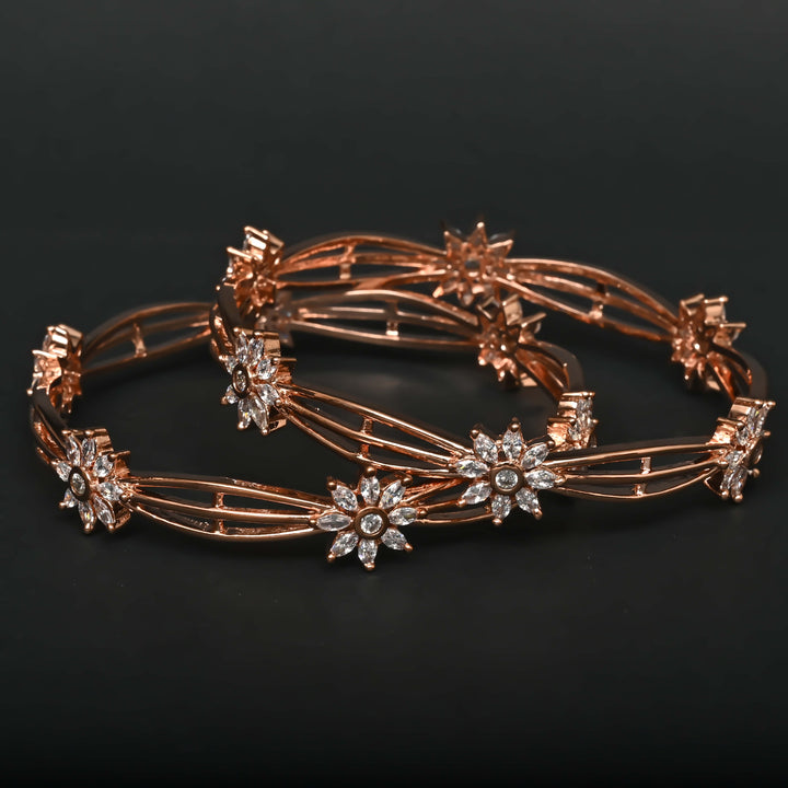 CZ Rose Gold Bangles