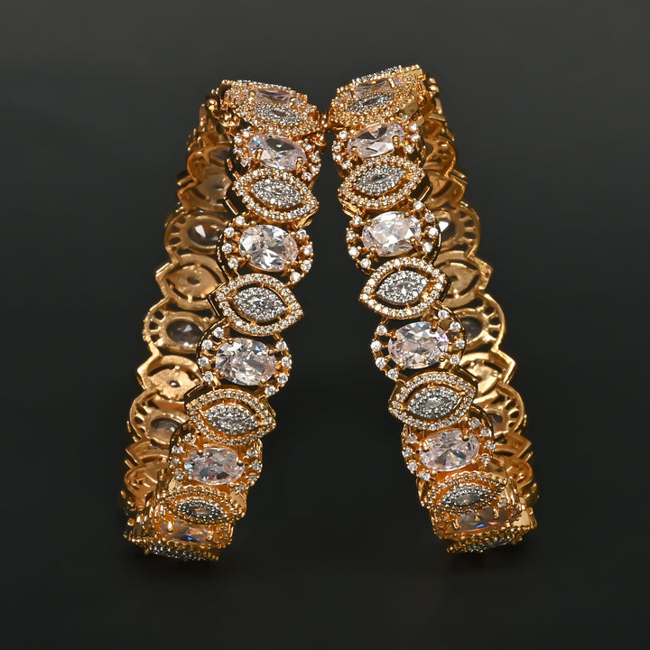 CZ Gold Finish Bangles