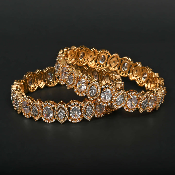 CZ Gold Finish Bangles